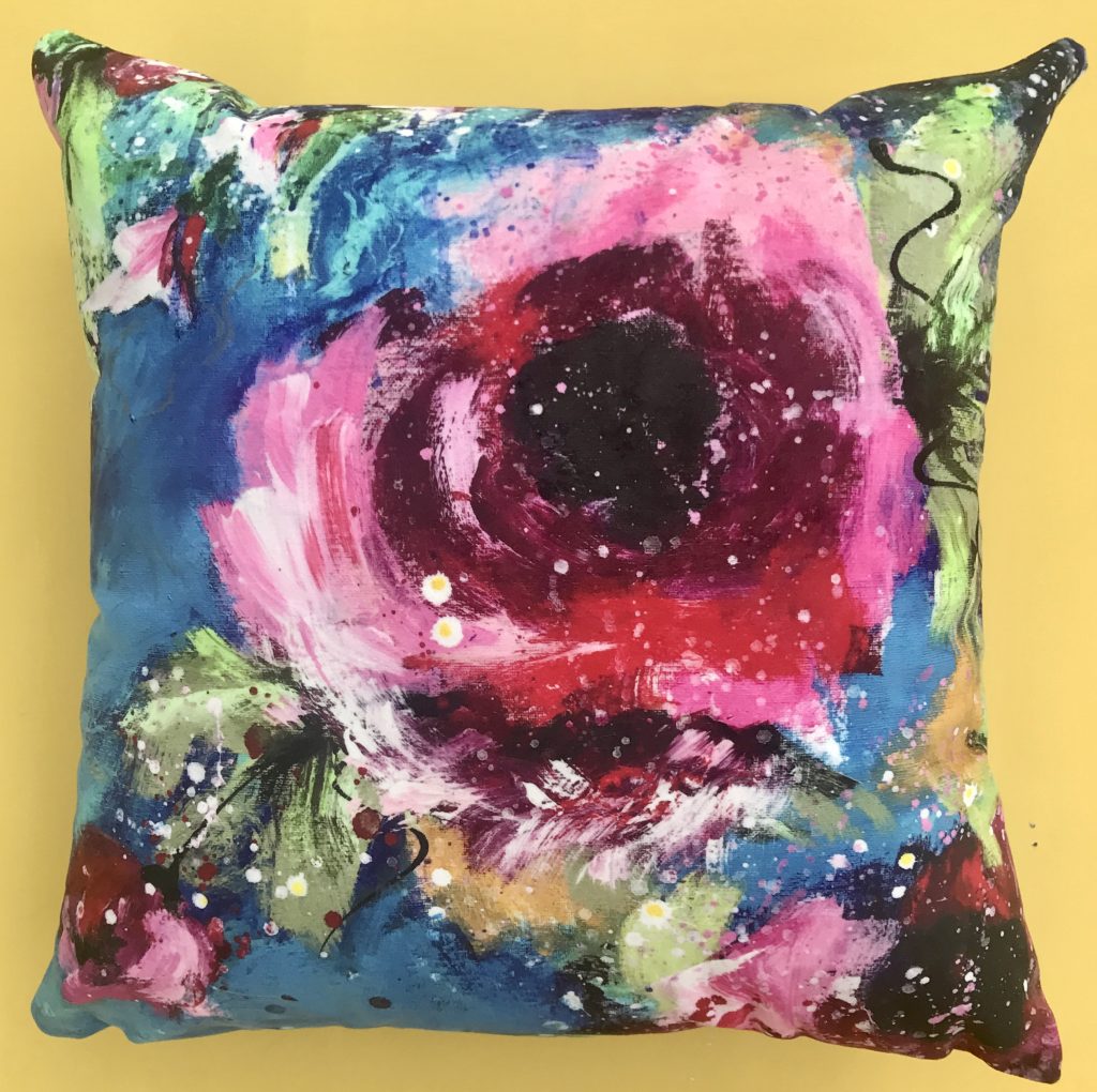Colourful Velvet Floral Cushions made in Yorkshire